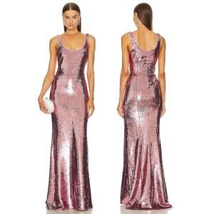 NBD Kaity Gown Maxi Sequin Embellished Formal Party Evening Statement Prom Small